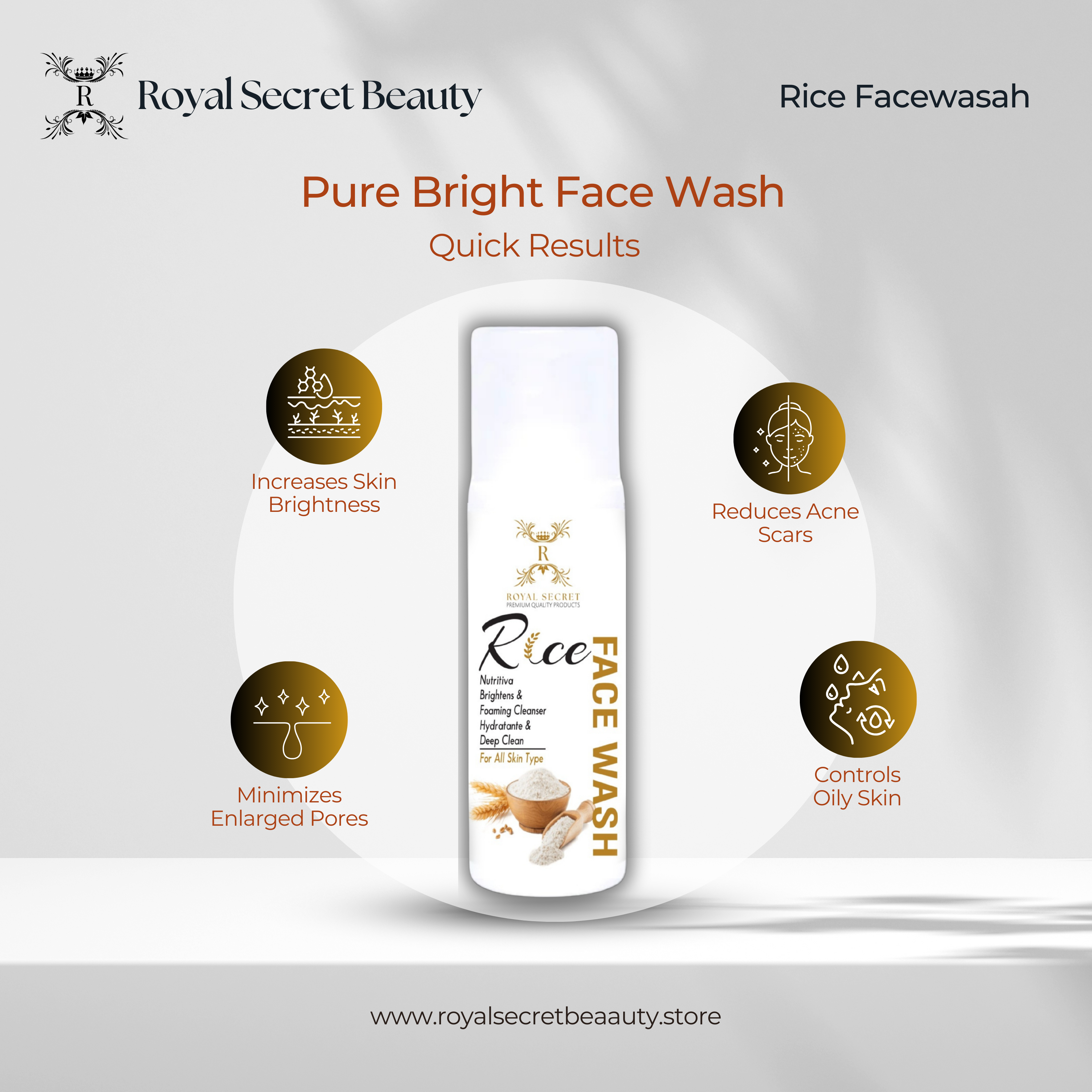 Royal Secrert Rice Facewash 😍